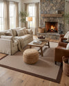 Terrace Fringe Collection Area Rug - Oceanside Rectangle Brown  lifestyle 34