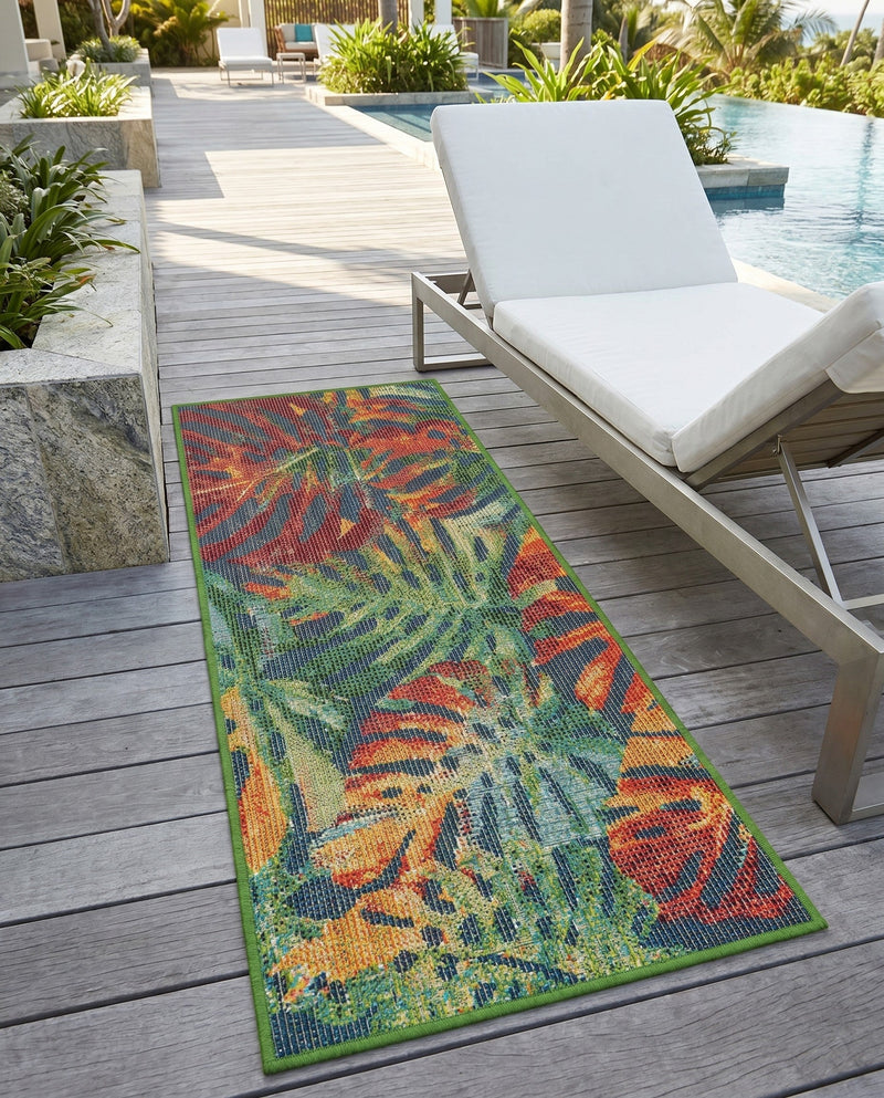 Coastal Terrace Collection Area Rug -  Pier Runner Multi  lifestyle 79