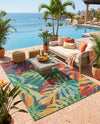 Coastal Terrace Collection Area Rug -  Pier Rectangle Multi  lifestyle 18