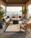 Bahama Breeze Outdoor Collection Area Rug -  Abaco Rectangle Beige  lifestyle 55