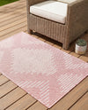 Urban Terrace Collection Area Rug -  Chelsea (Pink) Rectangle Pink  lifestyle 29