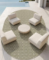 Urban Oasis Rugs Collection Area Rug -  Rooftop (Green) Oval Green  lifestyle 51
