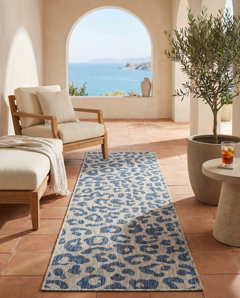 Savannah Escape Collection Area Rug -  Amazon (Blue) Runner Blue  lifestyle 43