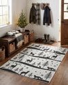 Garden Festivity Collection Area Rug - Evergreen Rectangle Black and White  lifestyle 11