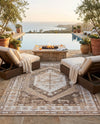 Patio Heritage Collection Area Rug -  Augusta (Natural) Rectangle Natural  lifestyle 35