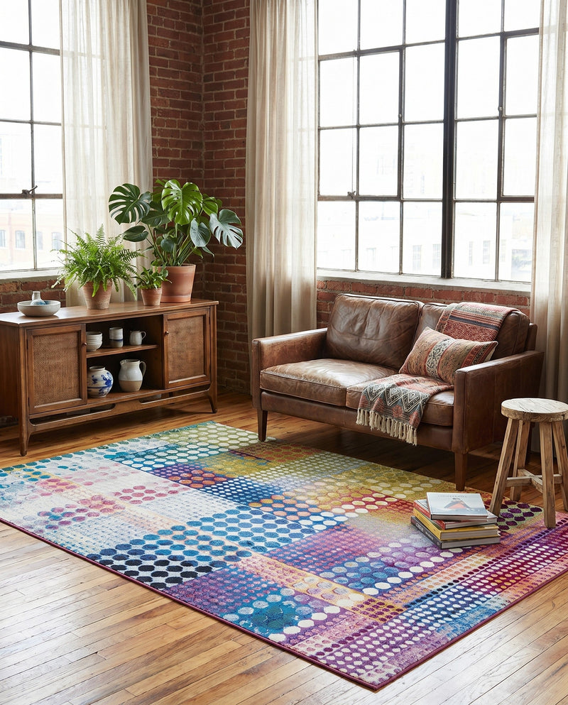Urban Terrace Collection Area Rug -  Atrium Rectangle Multi  lifestyle 18