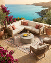 Patio Heritage Collection Area Rug -  Meadow Square Multi  lifestyle 71