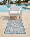 Tribal Terrace Treasures Collection Area Rug - Mayan Marina (Teal) Rectangle Teal  lifestyle 28