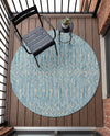 Savannah Pergola Collection Area Rug -  Pergola (Aqua) Round Aqua  lifestyle 55