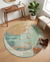 Urban Terrace Collection Area Rug -  Portico Round Multi  lifestyle 56