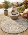 Tribal Terrace Treasures Collection Area Rug - Mayan Marina (Green) Oval Green  lifestyle 23
