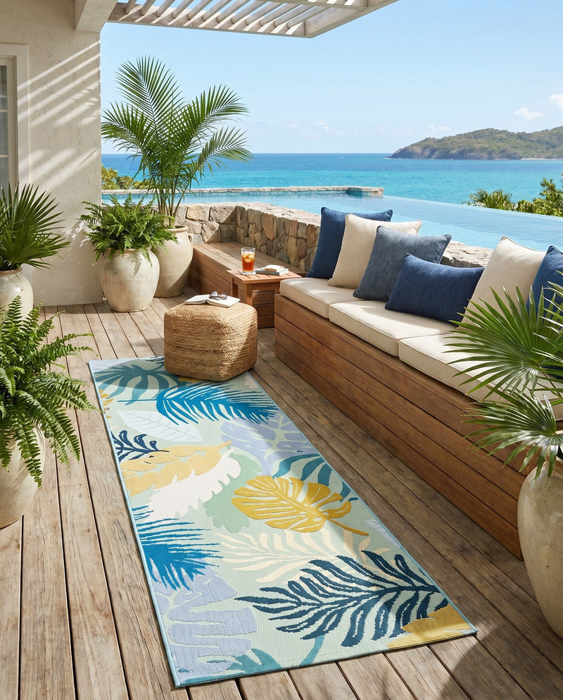 Seaside Blooms Collection Area Rug -  Sunkiss Runner Multi  lifestyle 57