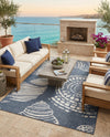 Seaside Haven Rugs Collection Area Rug -  Saltwater Rectangle Navy Blue  lifestyle 37