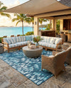 Seaside Haven Rugs Collection Area Rug -  Wavecrest Rectangle Blue  lifestyle 18