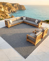 Seaside Serenity Collection Area Rug - Veranda (Black) Square Black  lifestyle 49
