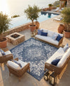 Urban Oasis Rugs Collection Area Rug -  Penthouse (Blue) Square Blue  lifestyle 64