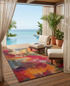 Urban Terrace Collection Area Rug -  Atrium Rectangle Multi  lifestyle 64