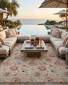 Seaside Blooms Collection Area Rug - Seychelles Rectangle Beige  lifestyle 58