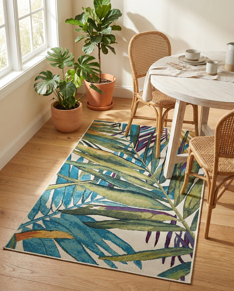 Seaside Blooms Collection Area Rug -  Arcadia Rectangle Multi  lifestyle 40