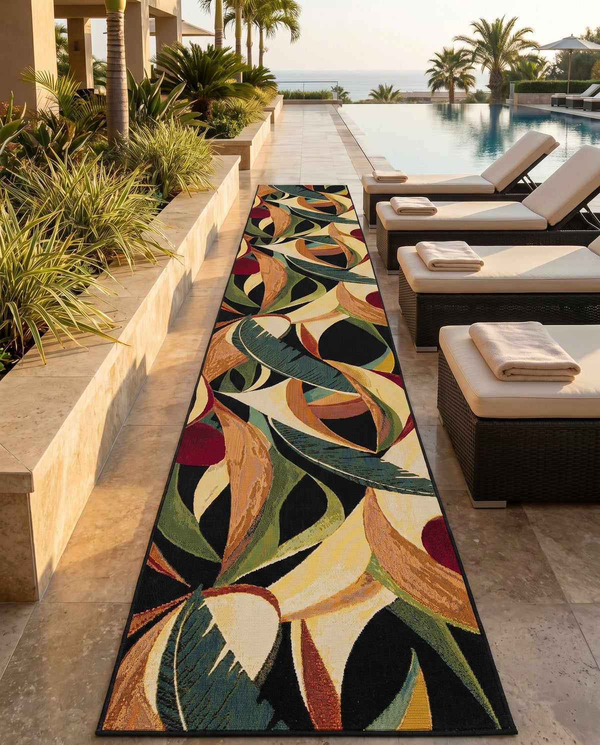 Seaside Blooms Collection Area Rug -  Tivoli Runner Multi  lifestyle 82