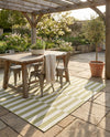 Seaside Stripes Collection Area Rug - Cabana (Green) Rectangle Green  lifestyle 36