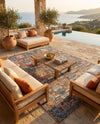 Patio Heritage Collection Area Rug -  Oasis Rectangle Multi  lifestyle 5
