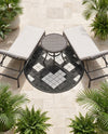 Urban Terrace Collection Area Rug -  Williamsburg Round Black and White  lifestyle 33