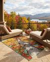 Seaside Blooms Collection Area Rug - Eden Rectangle Multi  lifestyle 7