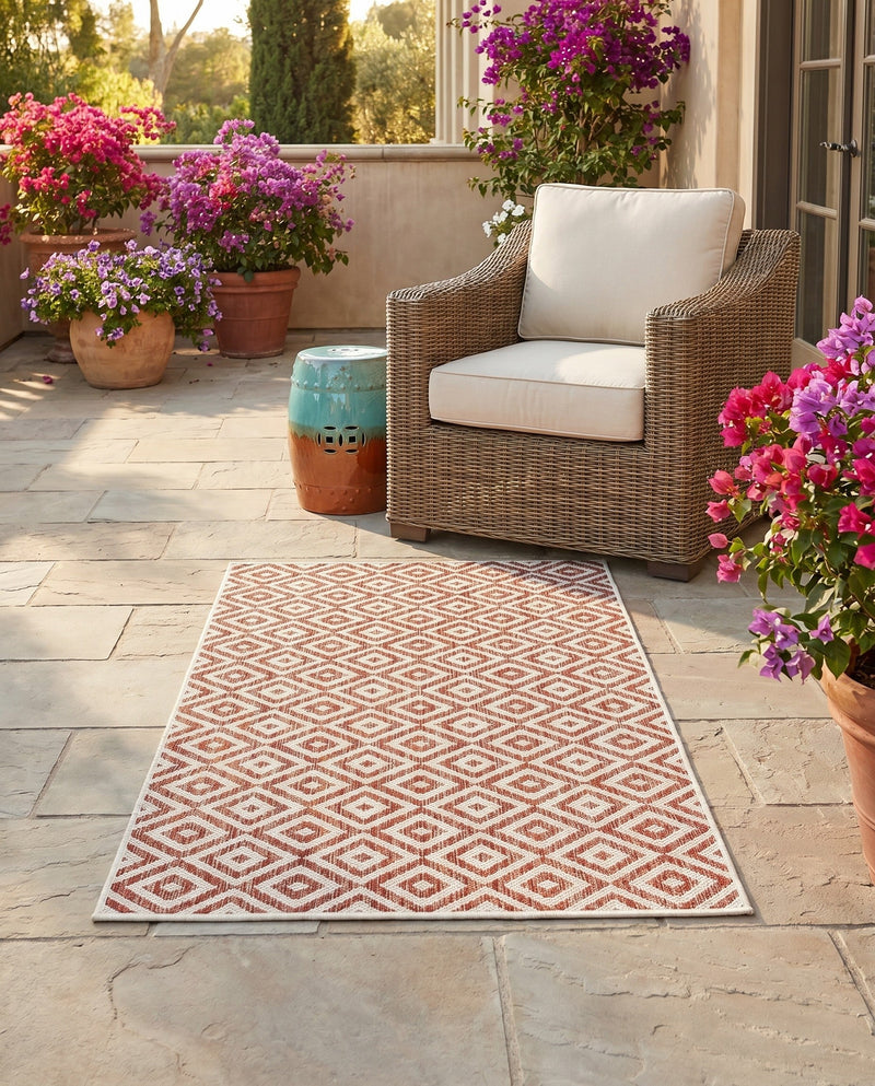 Urban Oasis Rugs Collection Area Rug -  Rooftop (Rust Red) Rectangle Rust Red  lifestyle 22