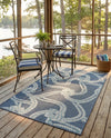Seaside Haven Rugs Collection Area Rug -  Boardwalk Rectangle Navy Blue  lifestyle 9