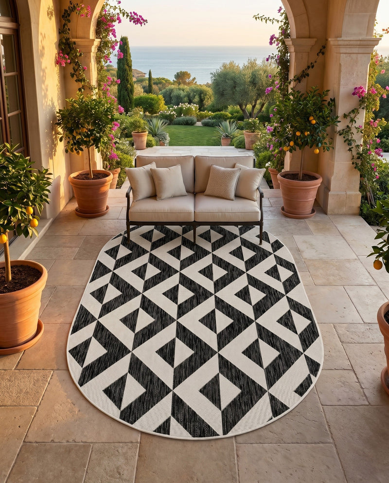 Urban Oasis Rugs Collection Area Rug -  Highrise (Charcoal Gray) Oval Charcoal Gray  lifestyle 84