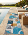 Urban Terrace Collection Area Rug -  Loggia Runner Multi  lifestyle 37