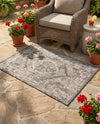 Patio Heritage Collection Area Rug -  Augusta (Charcoal) Rectangle Charcoal  lifestyle 24