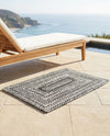 Sustainable Strands Indoor-Outdoor Oasis Collection Area Rug -  Sandbar (Black and White) Rectangle Black and White  lifestyle 12