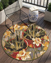 Seaside Blooms Collection Area Rug - Eden Round Multi  lifestyle 71