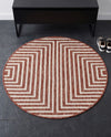 Urban Terrace Collection Area Rug -  Astoria (Rust Red) Round Rust Red  lifestyle 33