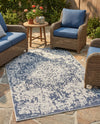 Patio Heritage Collection Area Rug - Santorini Rectangle Navy Blue  lifestyle 31
