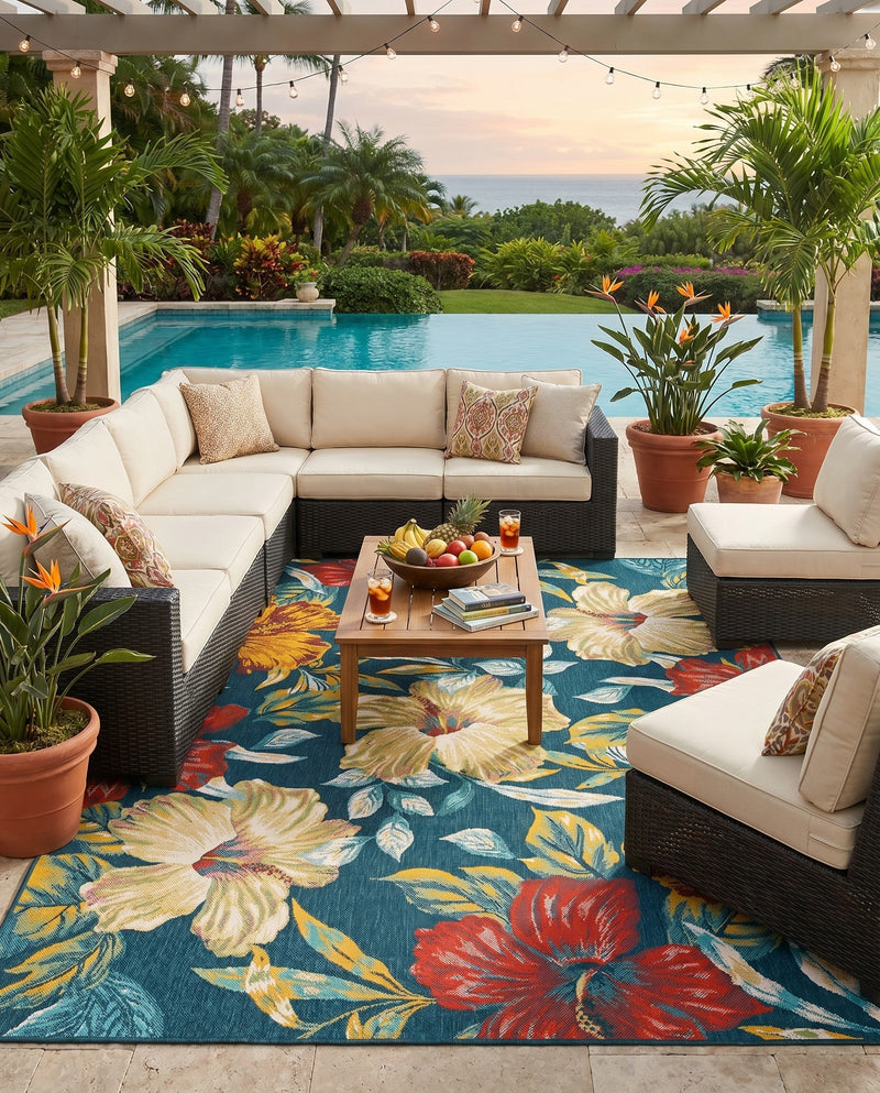 Seaside Haven Rugs Collection Area Rug -  Nautical Rectangle Multi  lifestyle 22