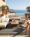 Sustainable Nomad Terrace Collection Area Rug - Reef Rectangle Charcoal Black  lifestyle 49