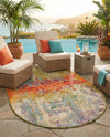 Urban Terrace Collection Area Rug -  Terrace Oval Multi  lifestyle 37