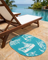 Seaside Haven Rugs Collection Area Rug -  Beachcomber Oval Teal  lifestyle 56