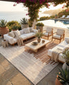 Urban Terrace Collection Area Rug -  Balcony Rectangle Beige Brown  lifestyle 7