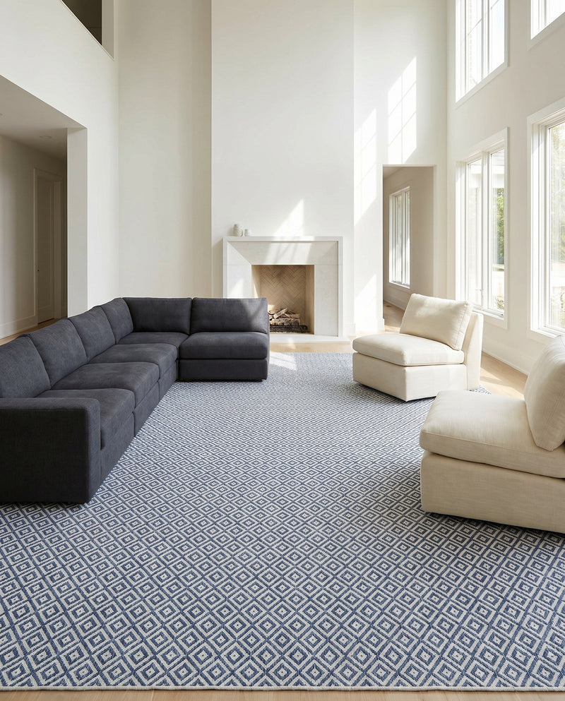 Urban Oasis Rugs Collection Area Rug -  Rooftop (Blue) Square Blue  lifestyle 71