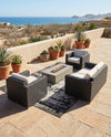 Urban Terrace Collection Area Rug -  Midtown Rectangle Black and White  lifestyle 11