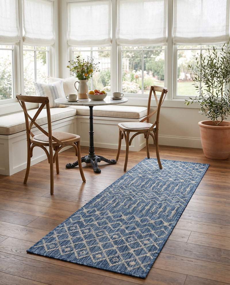 Savannah Pergola Collection Area Rug -  Pergola (Blue) Runner Blue  lifestyle 34