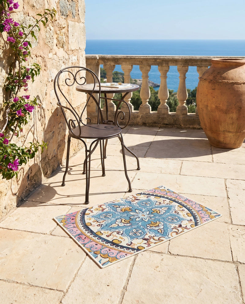 Patio Heritage Collection Area Rug - Tuscany Rectangle Multi  lifestyle 20