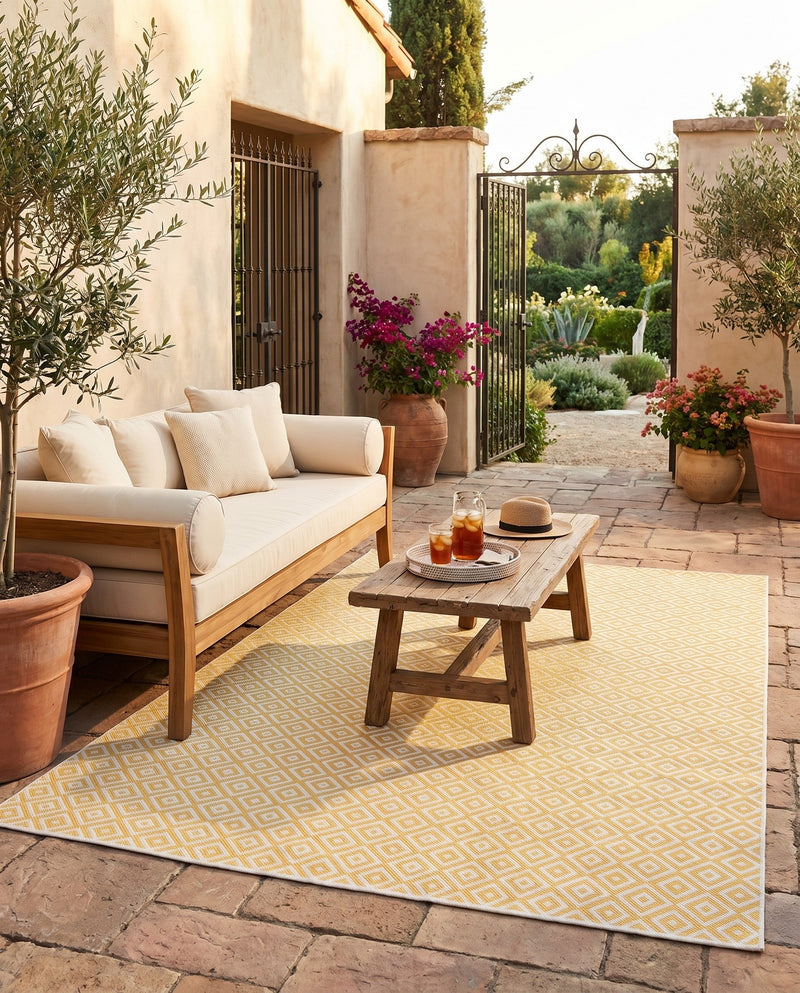 Urban Oasis Rugs Collection Area Rug -  Rooftop (Yellow Ivory) Rectangle Yellow Ivory  lifestyle 4