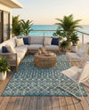 Savannah Pergola Collection Area Rug -  Pergola (Teal) Rectangle Teal  lifestyle 15