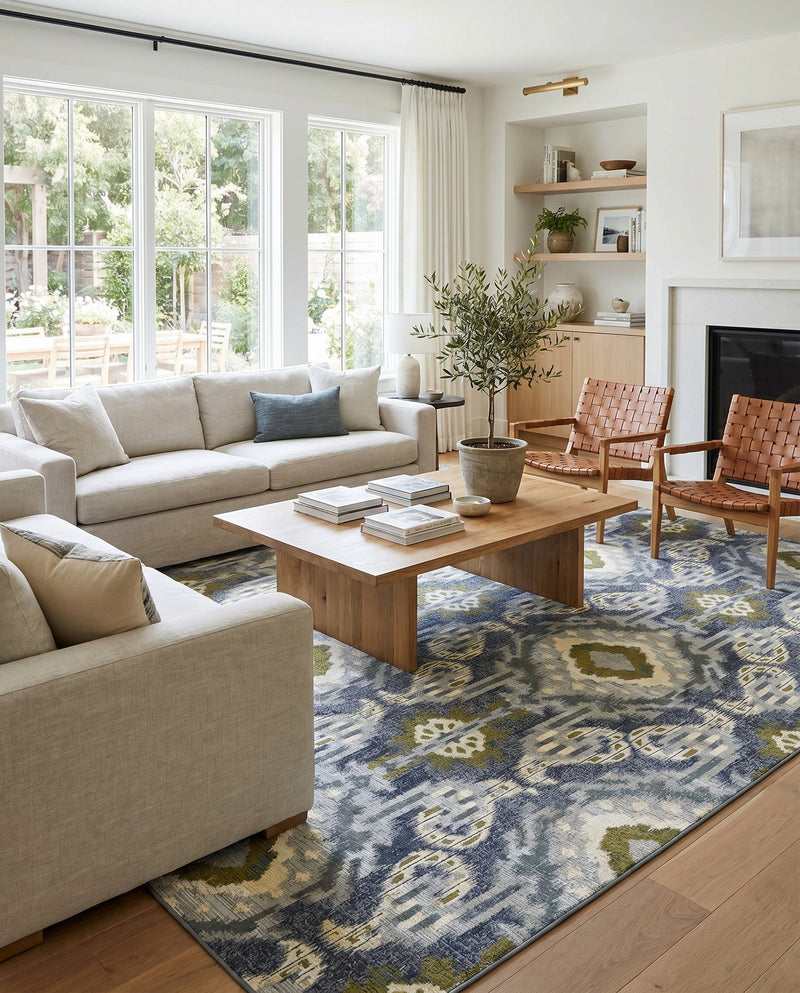 Urban Terrace Collection Area Rug -  Vista Rectangle Blue  lifestyle 12
