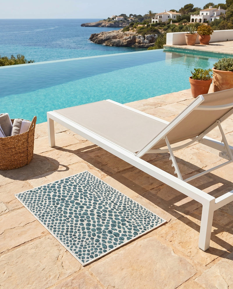 Urban Oasis Rugs Collection Area Rug -  Terrace (Teal) Rectangle Teal  lifestyle 30